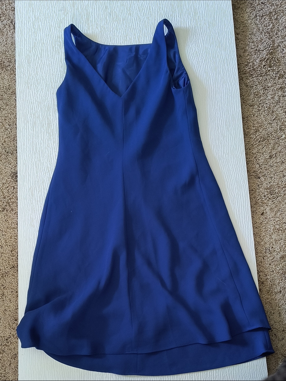 Jones Wear Royal Blue High-Low V-Neck Dress
